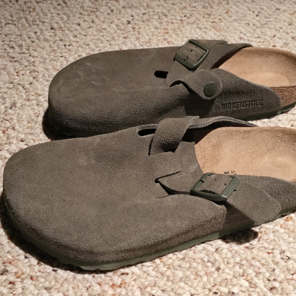 Birkenstock Boston Suede Clogs